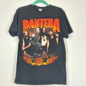 Vintage PANTERA 1990s Bay Island CFH Metal Concert Band Tee Shirt Cotton Sz L